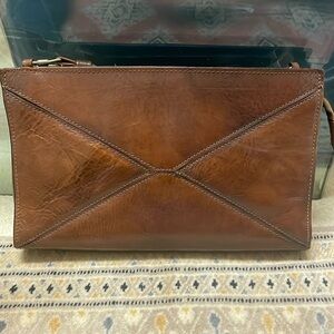 Brown Leather Crossbody Purse With Removable Strap